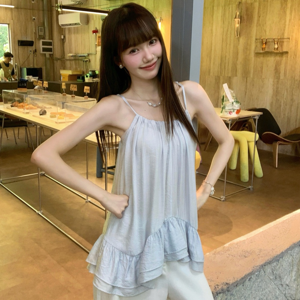 Slim summer tops sling France style vest
