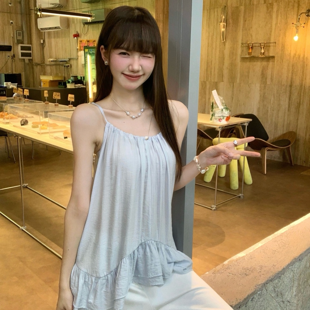 Slim summer tops sling France style vest