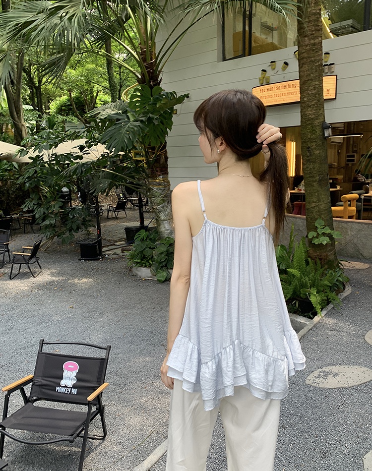 Slim summer tops sling France style vest