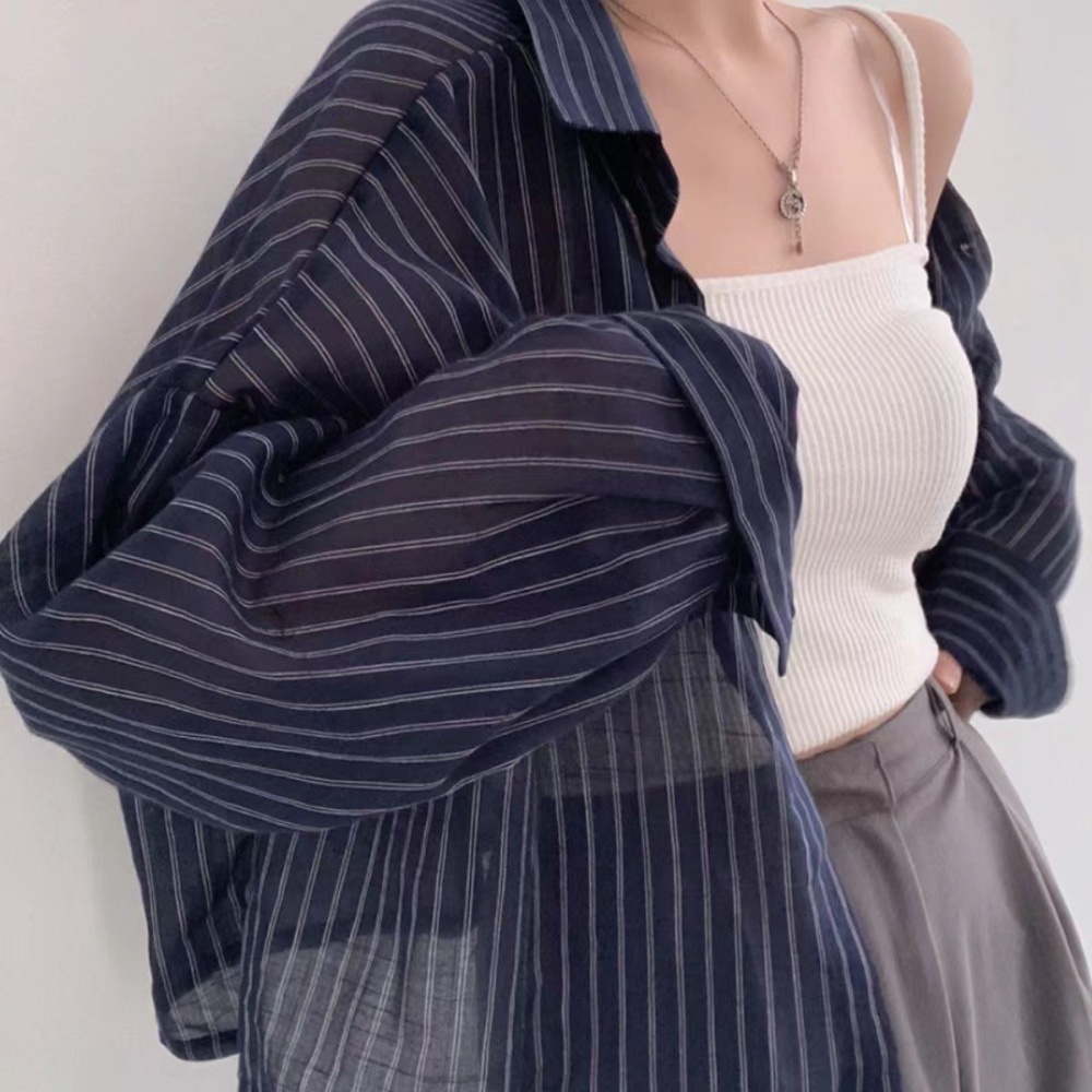 Light sunscreen summer long sleeve thin shirt for women