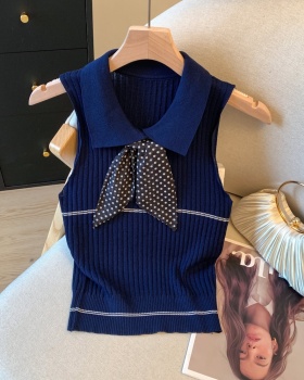 Western style sleeveless streamer vest summer ice silk tops
