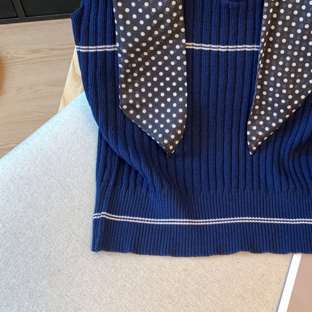 Western style sleeveless streamer vest summer ice silk tops