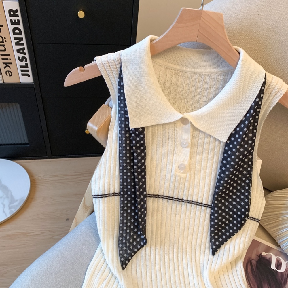 Western style sleeveless streamer vest summer ice silk tops