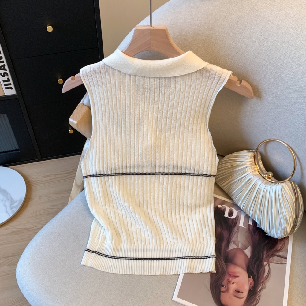 Western style sleeveless streamer vest summer ice silk tops