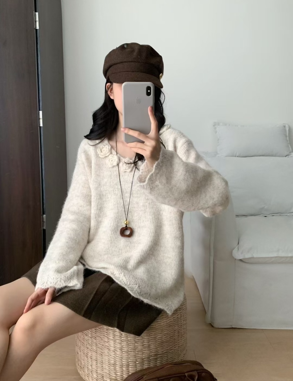 Lazy Western style tops loose sweater for women