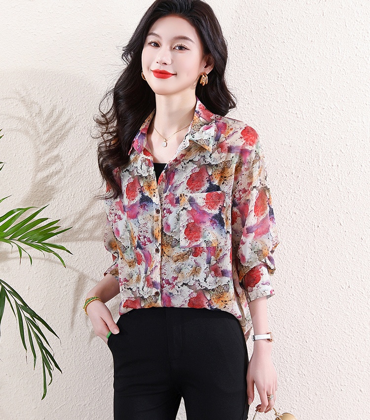 Autumn sunscreen small shirt retro unique shirt for women