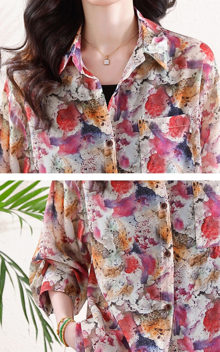 Autumn sunscreen small shirt retro unique shirt for women