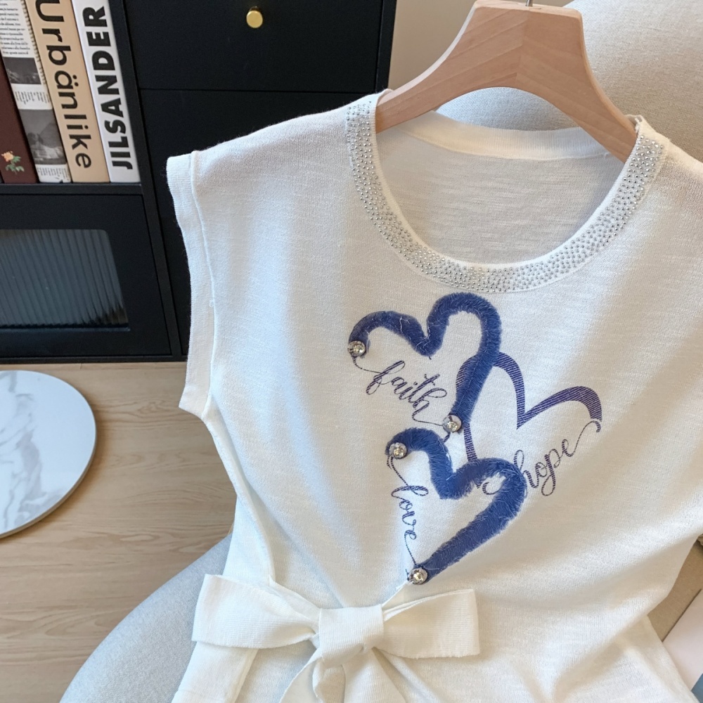 Western style tops heart T-shirt for women