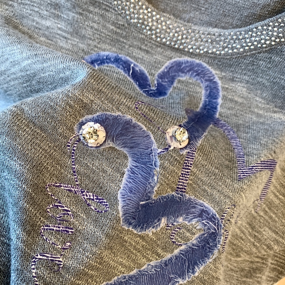Western style tops heart T-shirt for women
