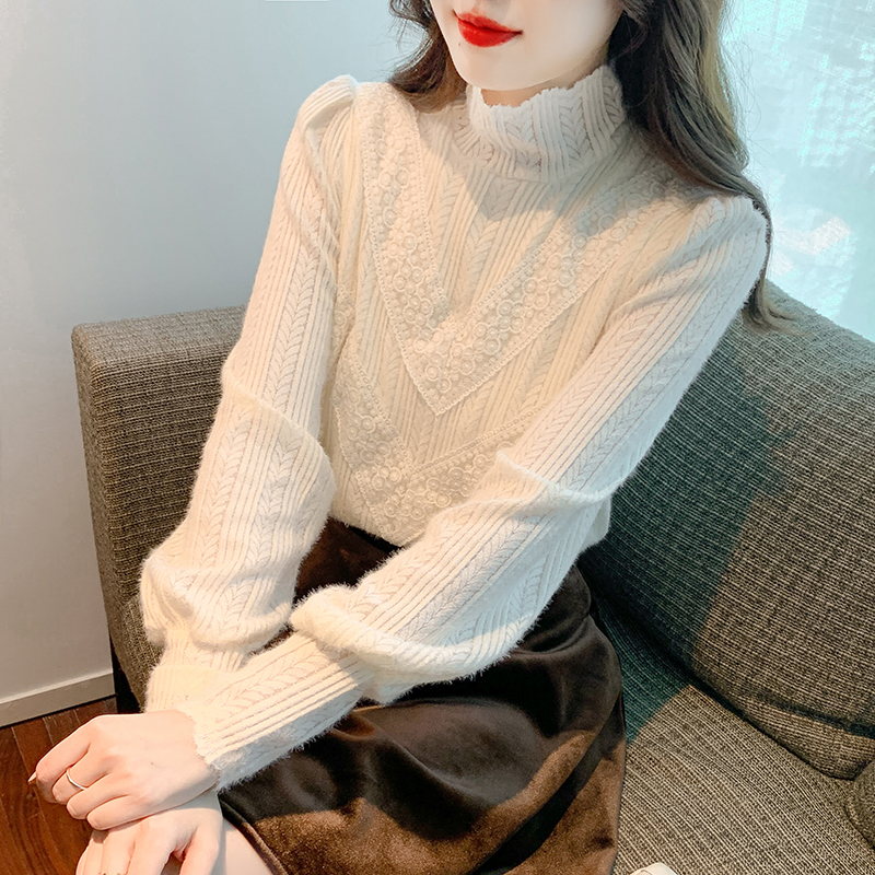 Lace shirts bottoming shirt for women