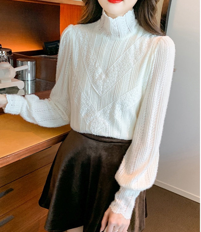 Lace shirts bottoming shirt for women