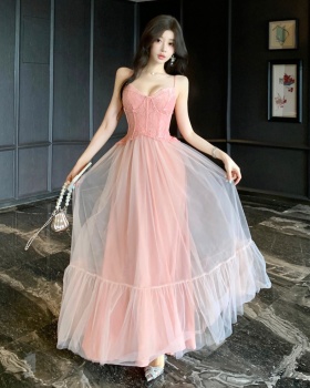 Big skirt wrapped chest corset temperament formal dress