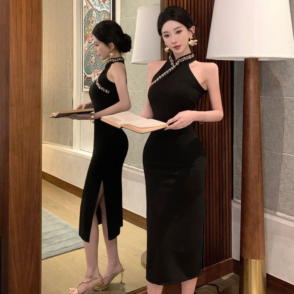 Retro Chinese style package hip slim elegant dress
