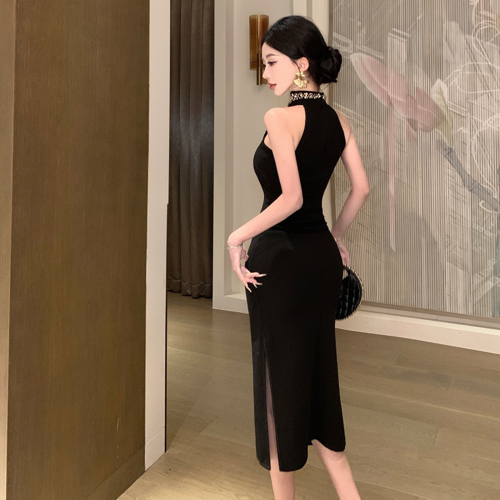 Retro Chinese style package hip slim elegant dress
