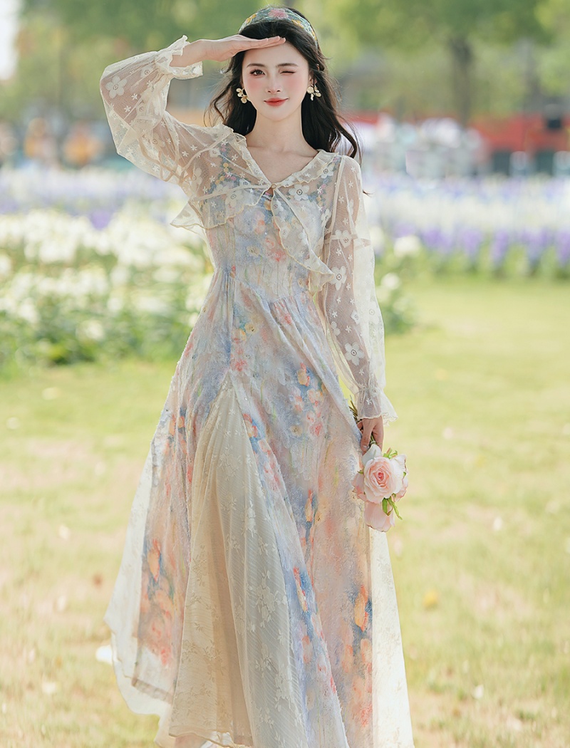 Big skirt vacation dress wear beach dress a set