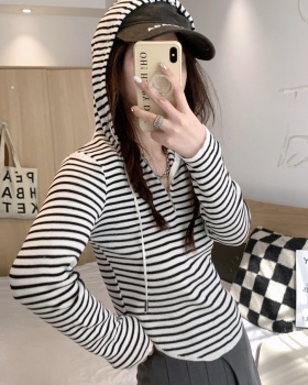 Drawstring bottoming shirt T-shirt for women