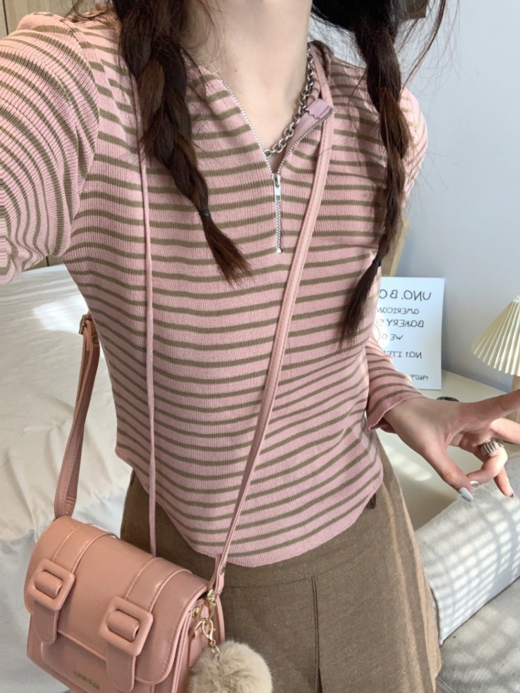 Drawstring bottoming shirt T-shirt for women