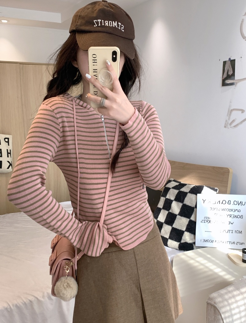 Drawstring bottoming shirt T-shirt for women