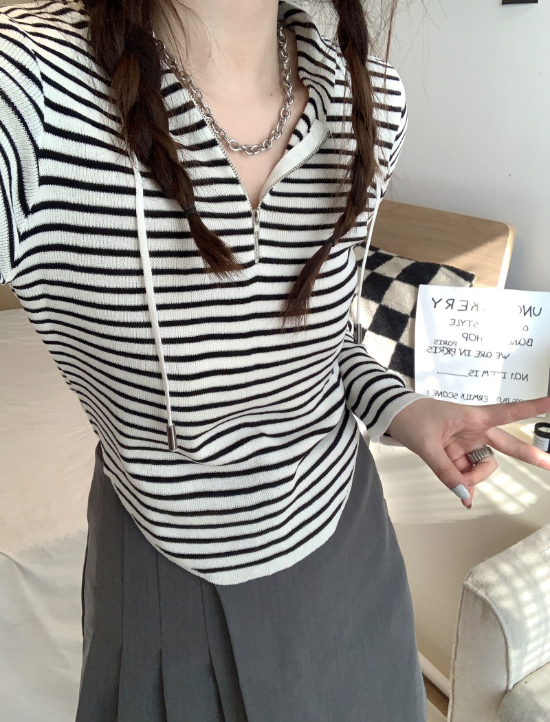 Drawstring bottoming shirt T-shirt for women