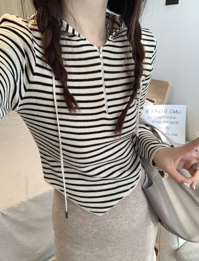 Drawstring bottoming shirt T-shirt for women