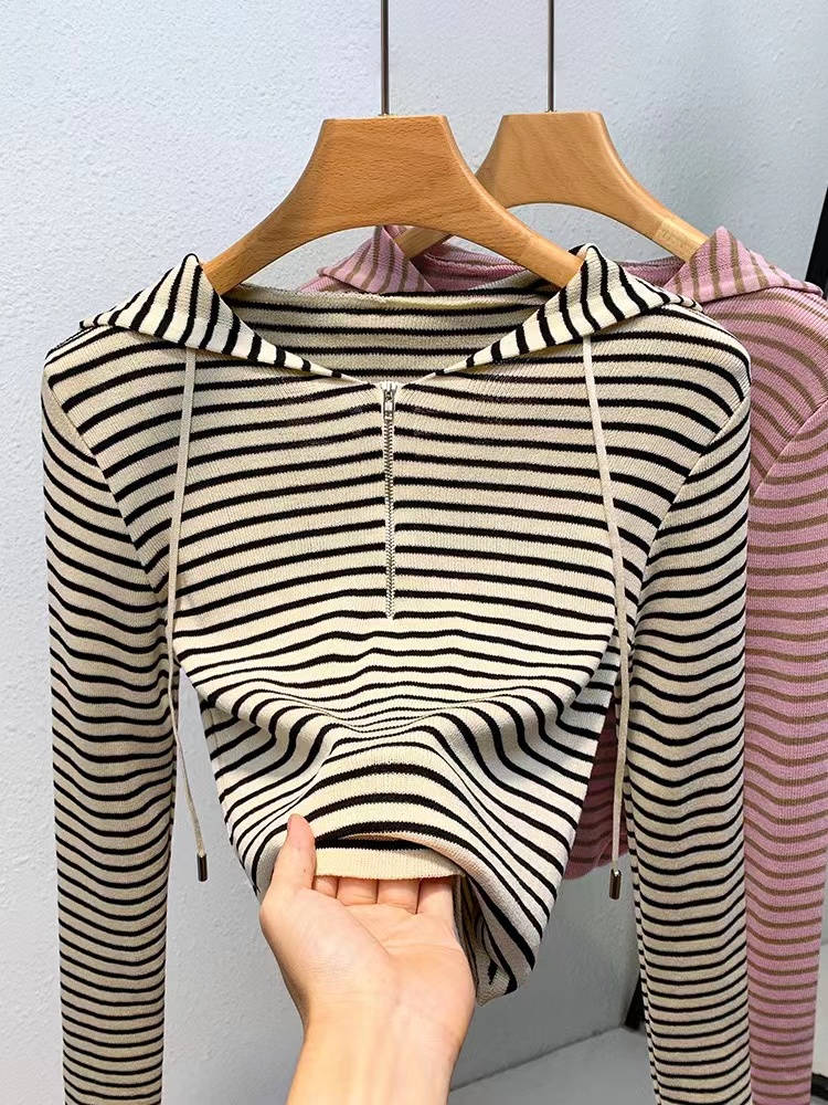 Drawstring bottoming shirt T-shirt for women