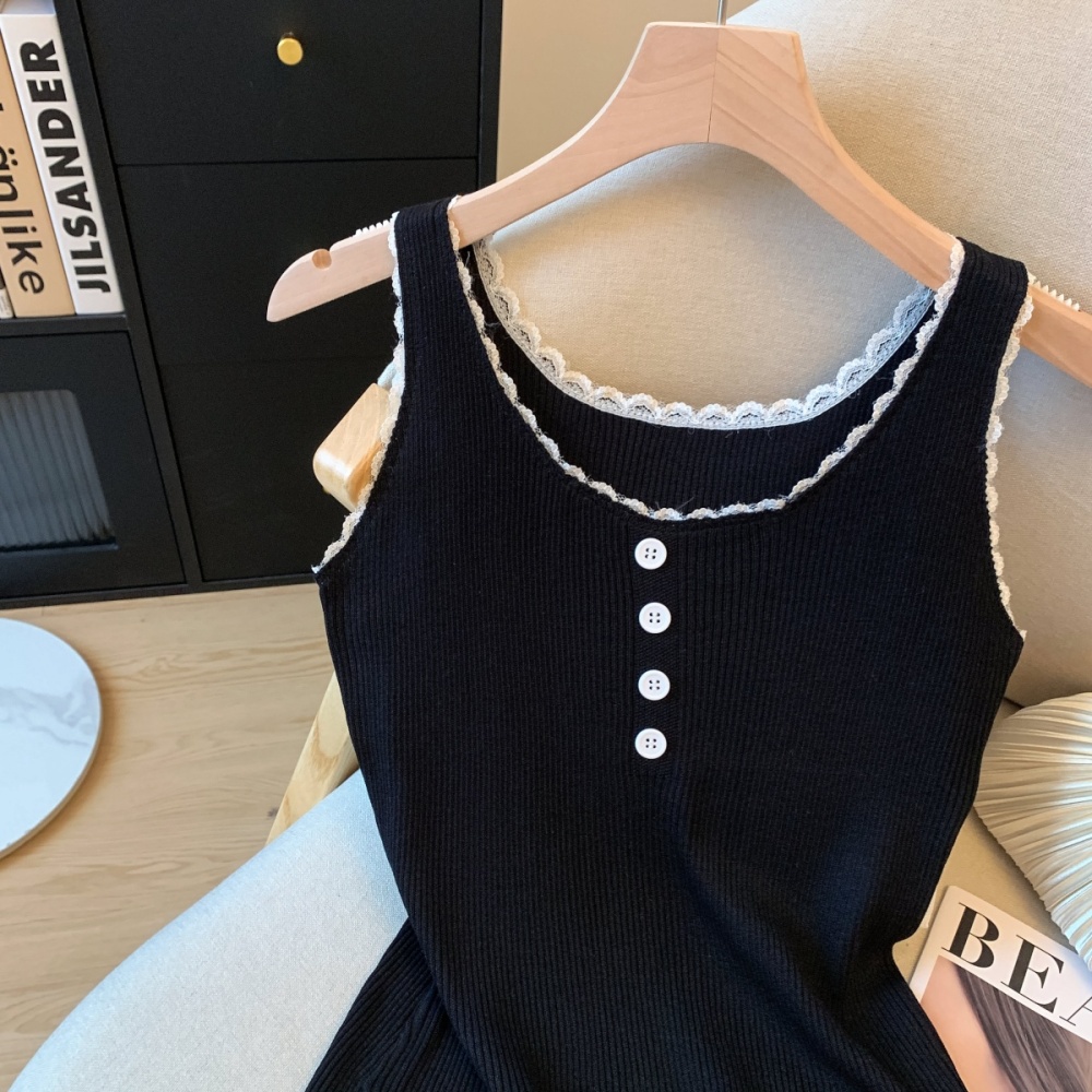 Temperament tops inside the ride vest for women