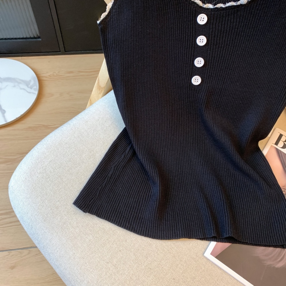 Temperament tops inside the ride vest for women