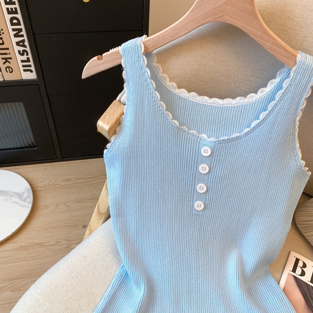 Temperament tops inside the ride vest for women