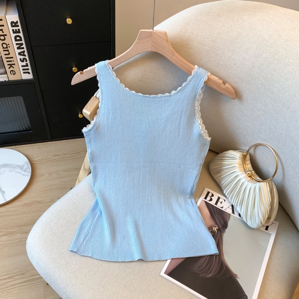 Temperament tops inside the ride vest for women