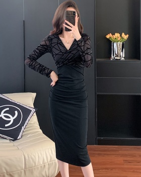 France style long dress autumn dress