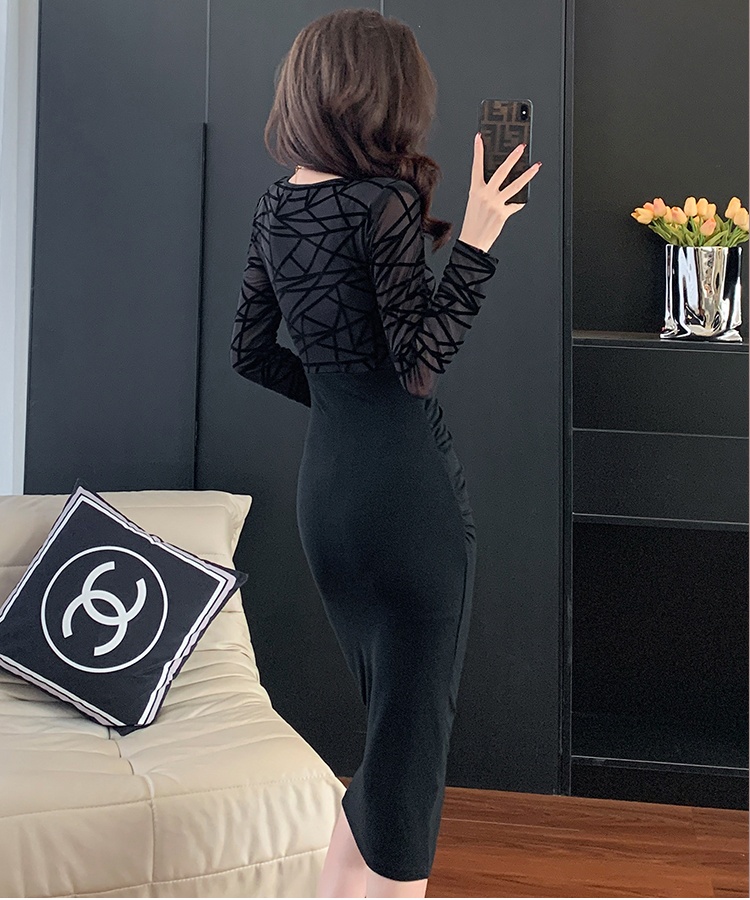 France style long dress autumn dress