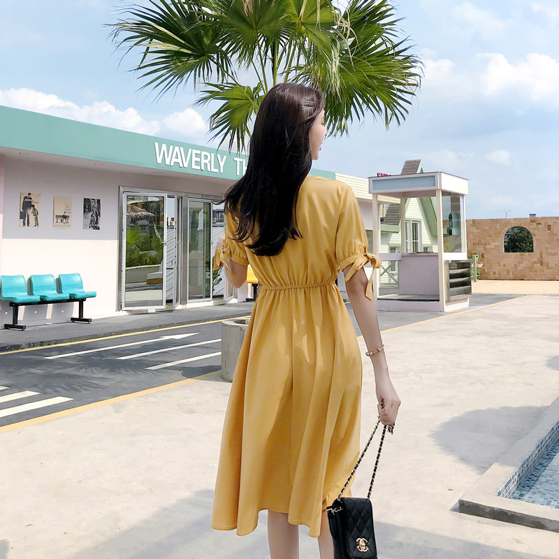 Summer pure travel France style long fashion dress for women