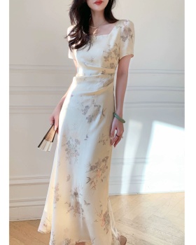 Pinched waist ladies temperament summer dress