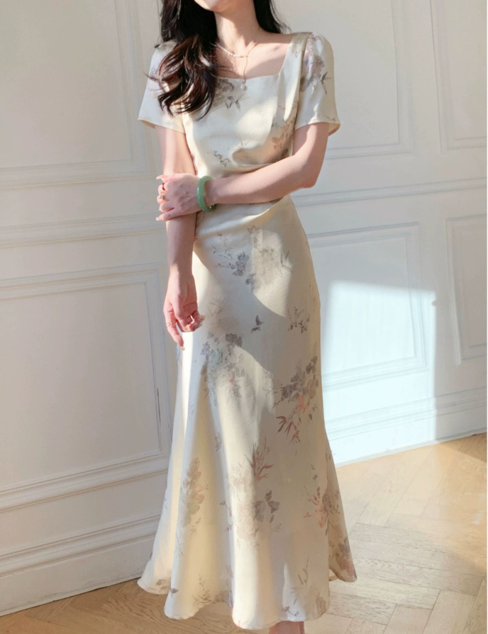 Pinched waist ladies temperament summer dress