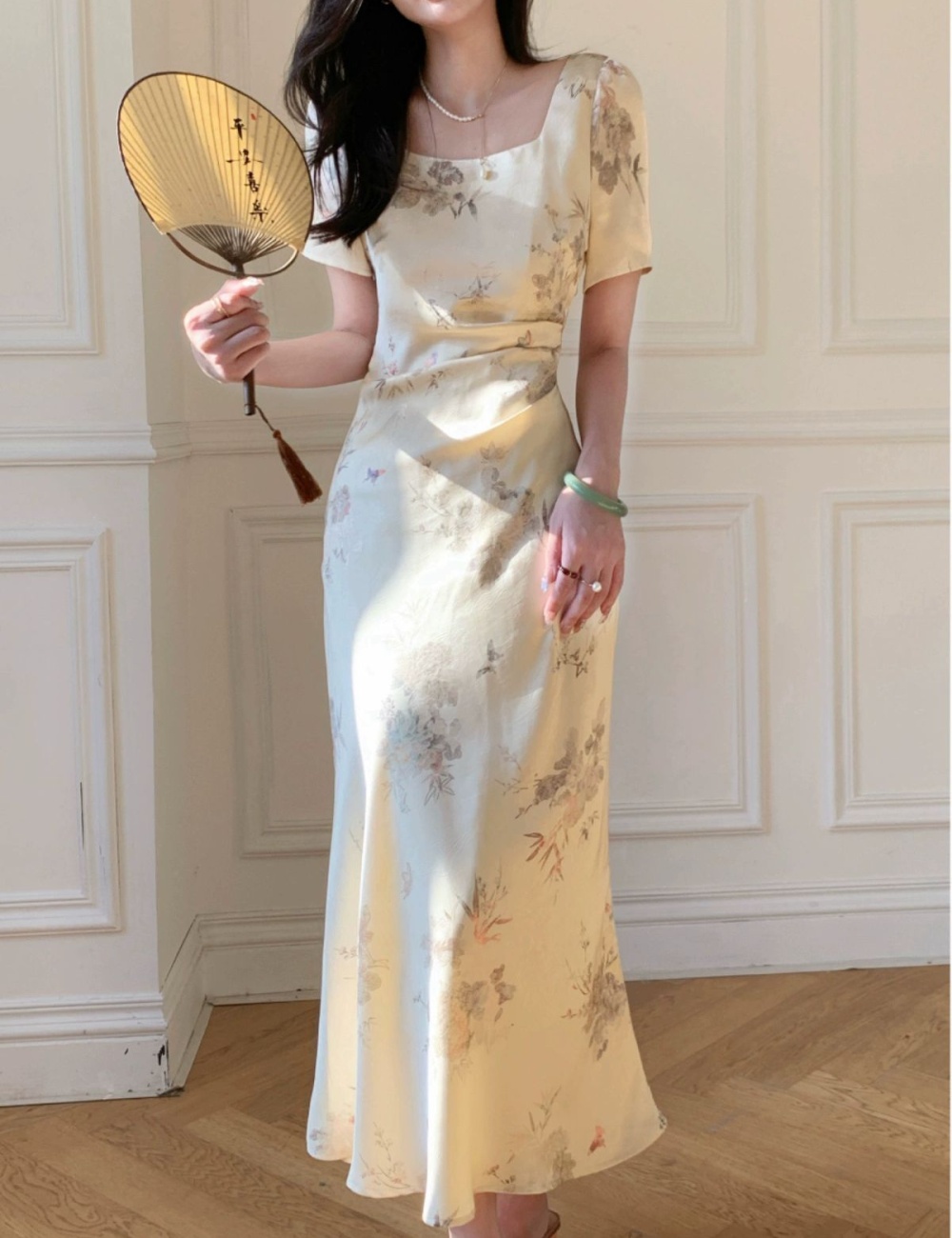 Pinched waist ladies temperament summer dress
