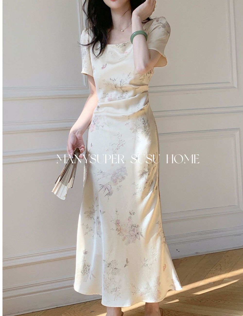 Pinched waist ladies temperament summer dress
