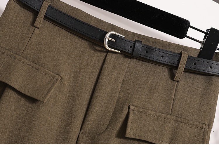 Straight high waist business suit drape A-line skirt
