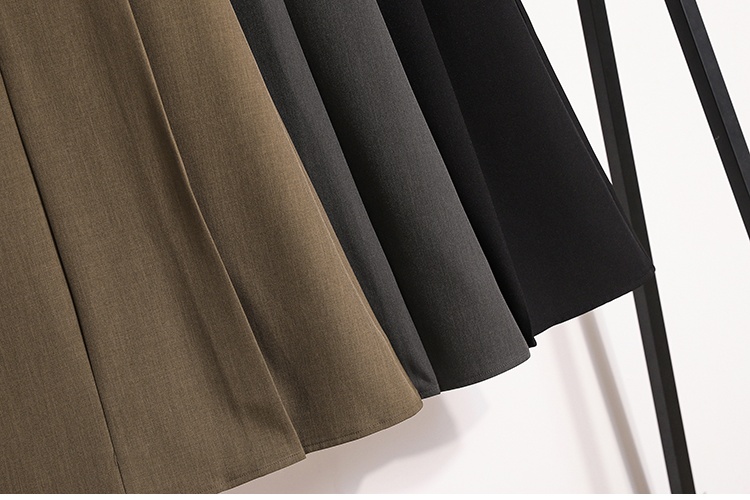 Straight high waist business suit drape A-line skirt