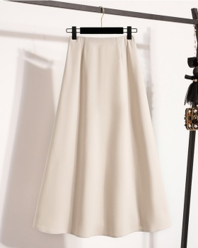 Elastic waist A-line skirt all-match business suit