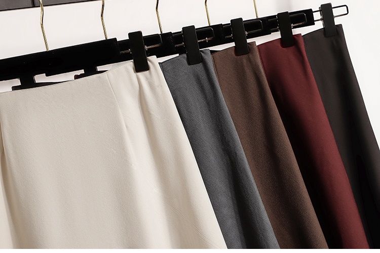 Elastic waist A-line skirt all-match business suit