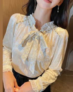 Western style autumn profession temperament court style shirt