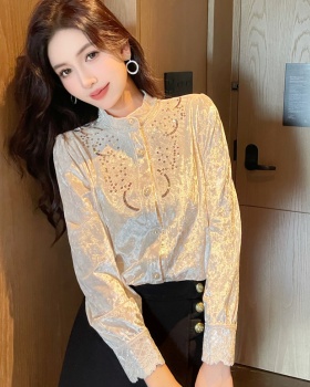 France style profession shirt autumn embroidery tops