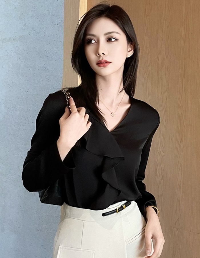 Chiffon commuting shirt Western style tops for women