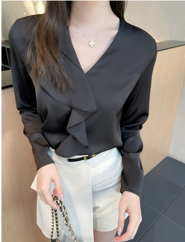 Chiffon commuting shirt Western style tops for women