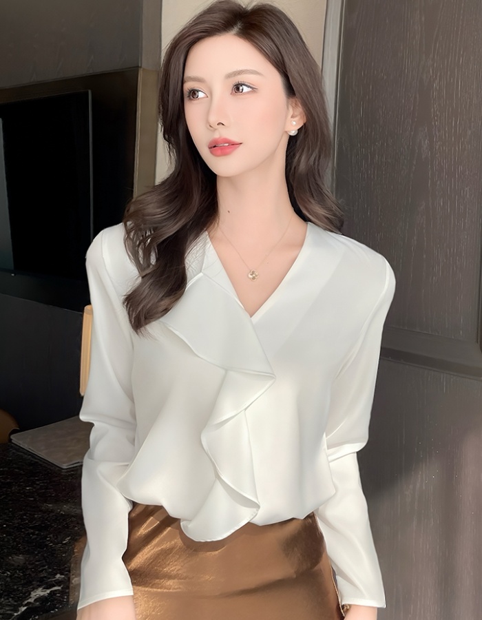 Chiffon commuting shirt Western style tops for women