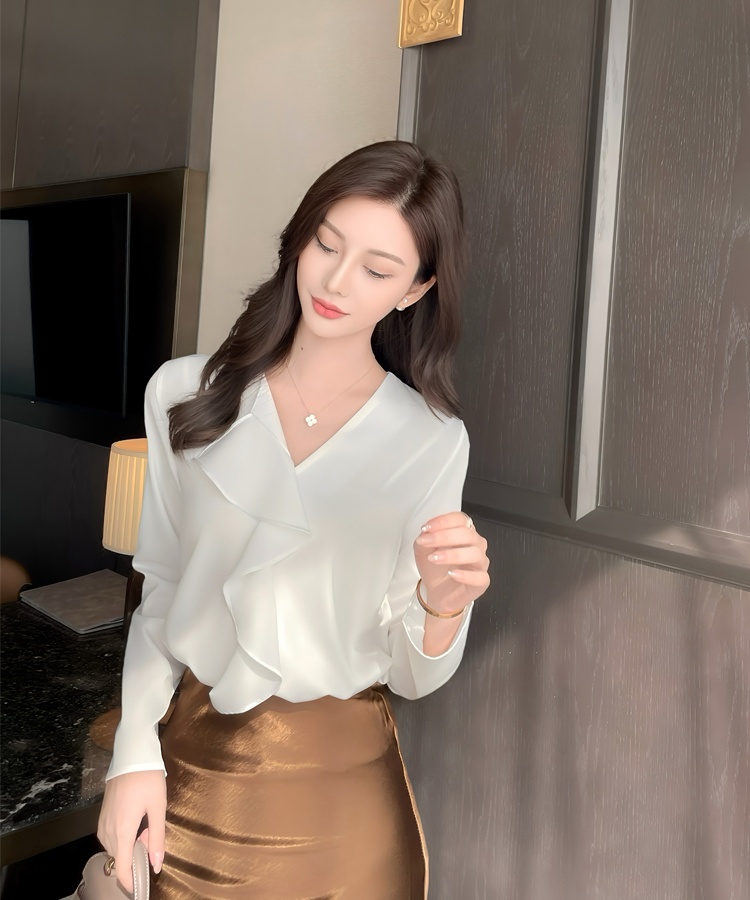 Chiffon commuting shirt Western style tops for women