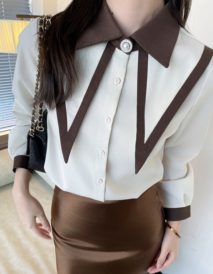 All-match long sleeve business suit lapel Casual tops