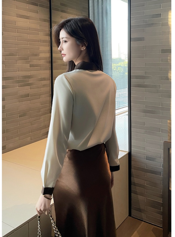 All-match long sleeve business suit lapel Casual tops