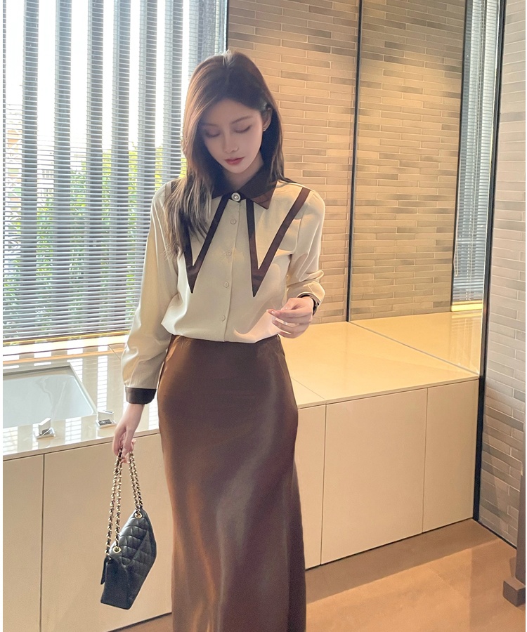 All-match long sleeve business suit lapel Casual tops