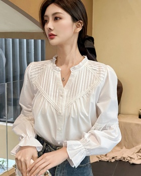 Long sleeve autumn tops fashion France style shirt